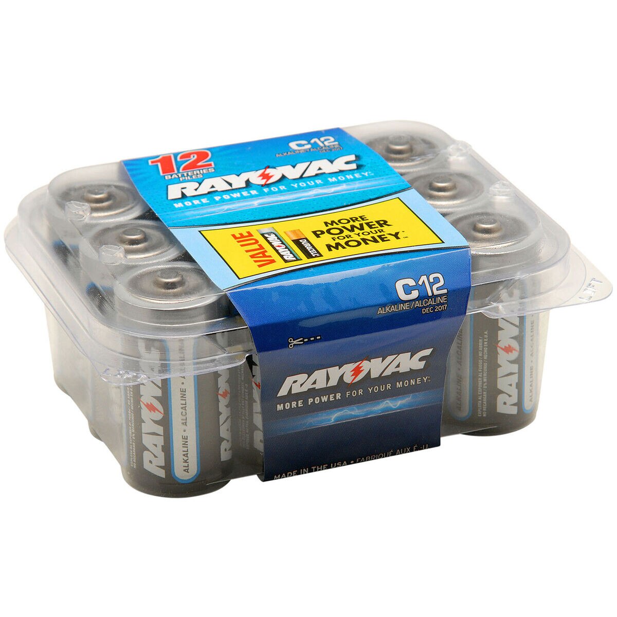 Rayovac C Alkaline Battery 12Pack